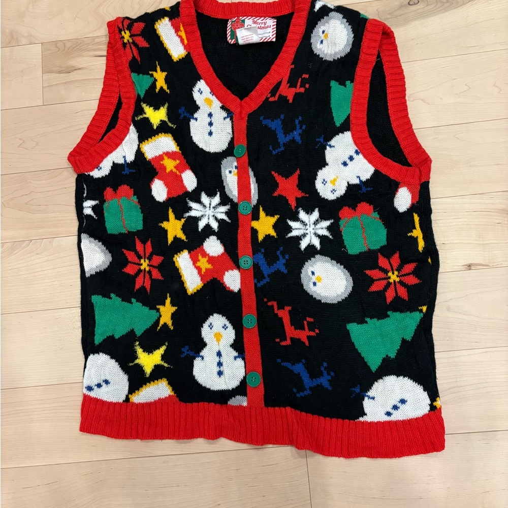 Festive Holiday Knit Vest